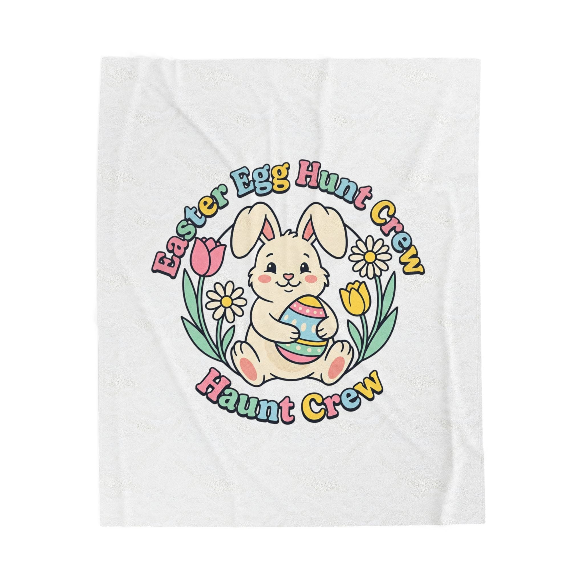 Easter Egg Hunt Crew Blanket | pastel bunny aesthetic, vintage spring cottagecore