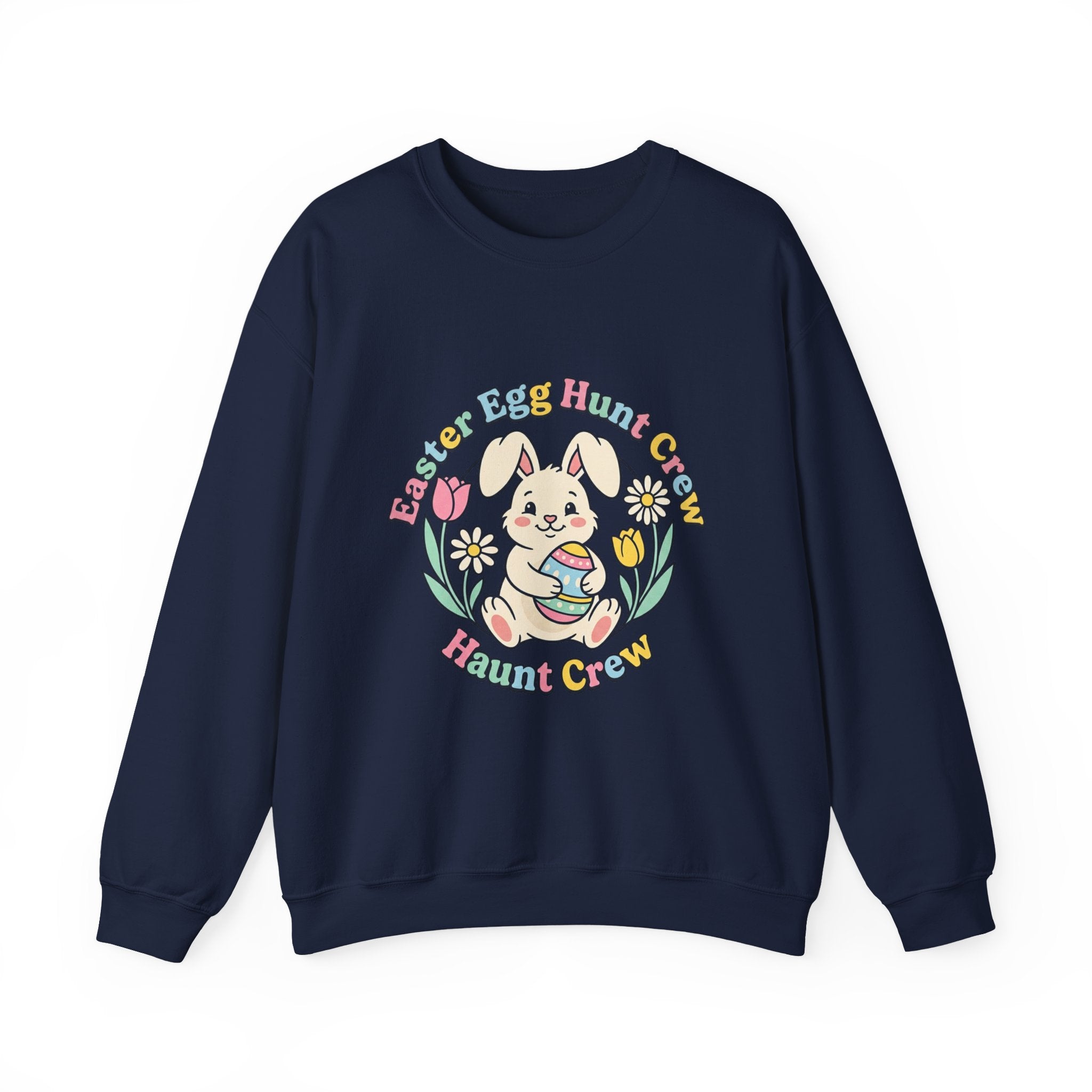 Easter Egg Hunt Bunny Crewneck Sweatshirt | pastel spring, bunny aesthetic