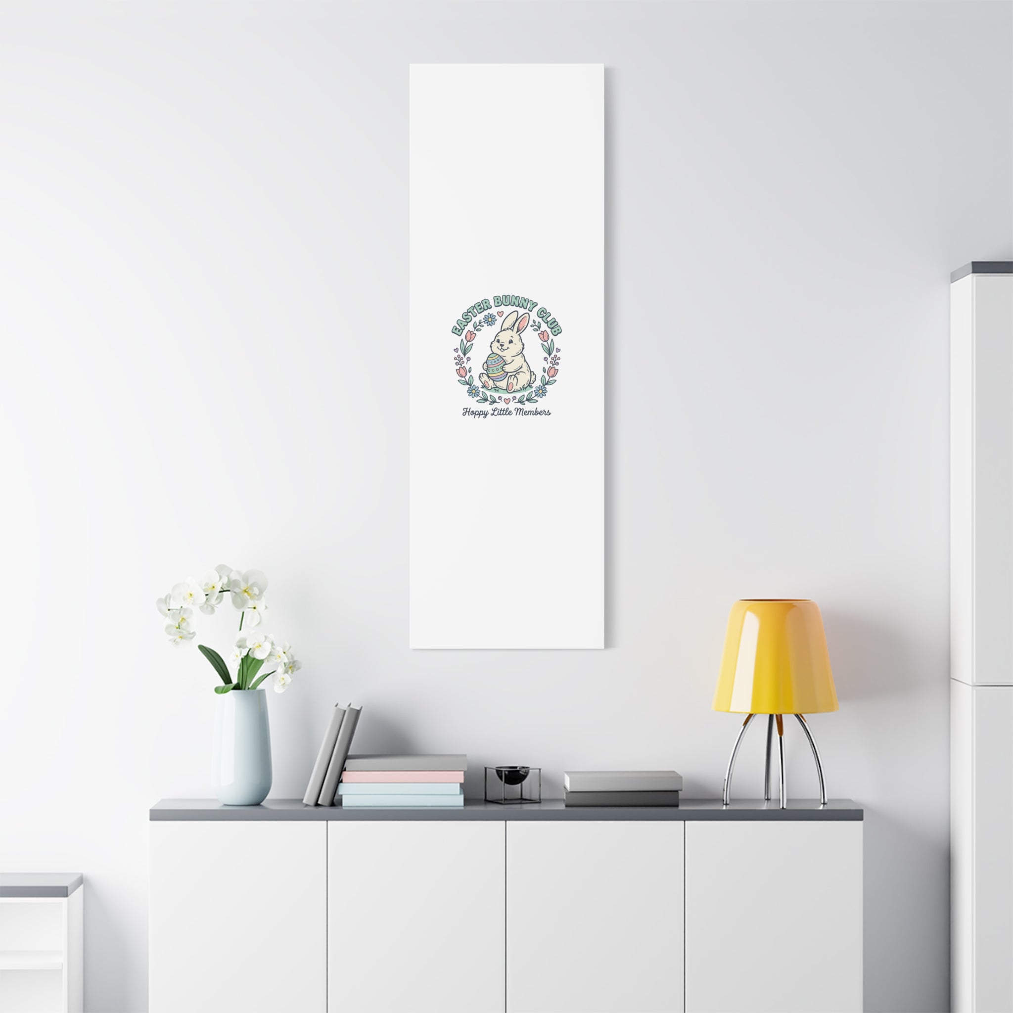 Easter Bunny Club Canvas | pastel spring, vintage Easter