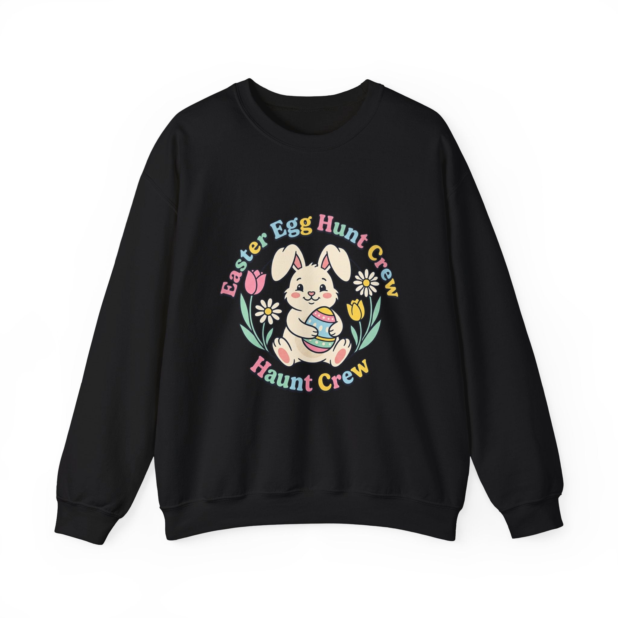 Easter Egg Hunt Bunny Crewneck Sweatshirt | pastel spring, bunny aesthetic