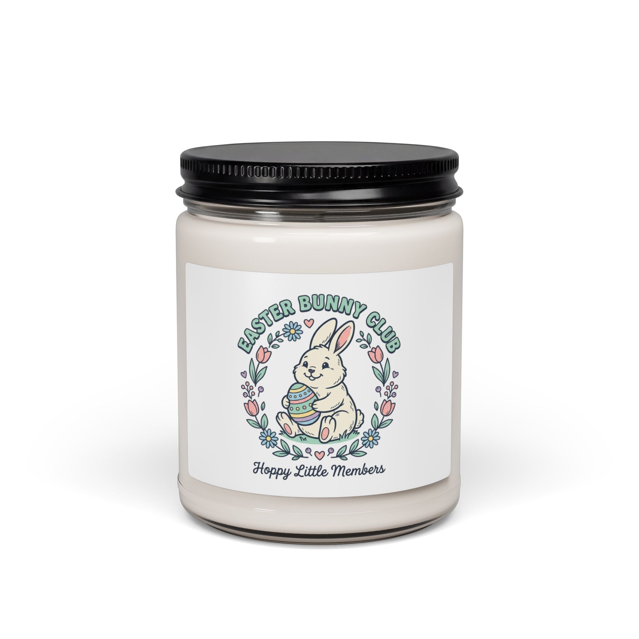 Easter Bunny Club Candle, pastel spring soy candle | cottagecore