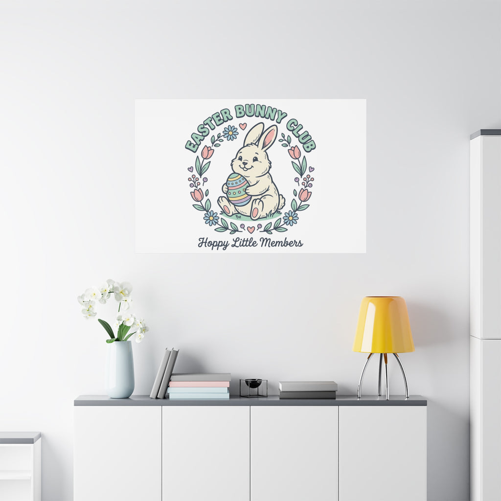 Easter Bunny Club Canvas | pastel spring, vintage Easter