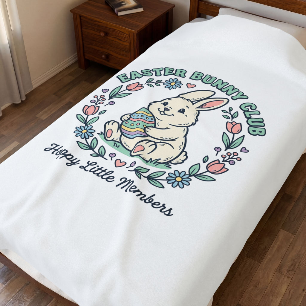 Easter Bunny Club Blanket | pastel spring, vintage Easter