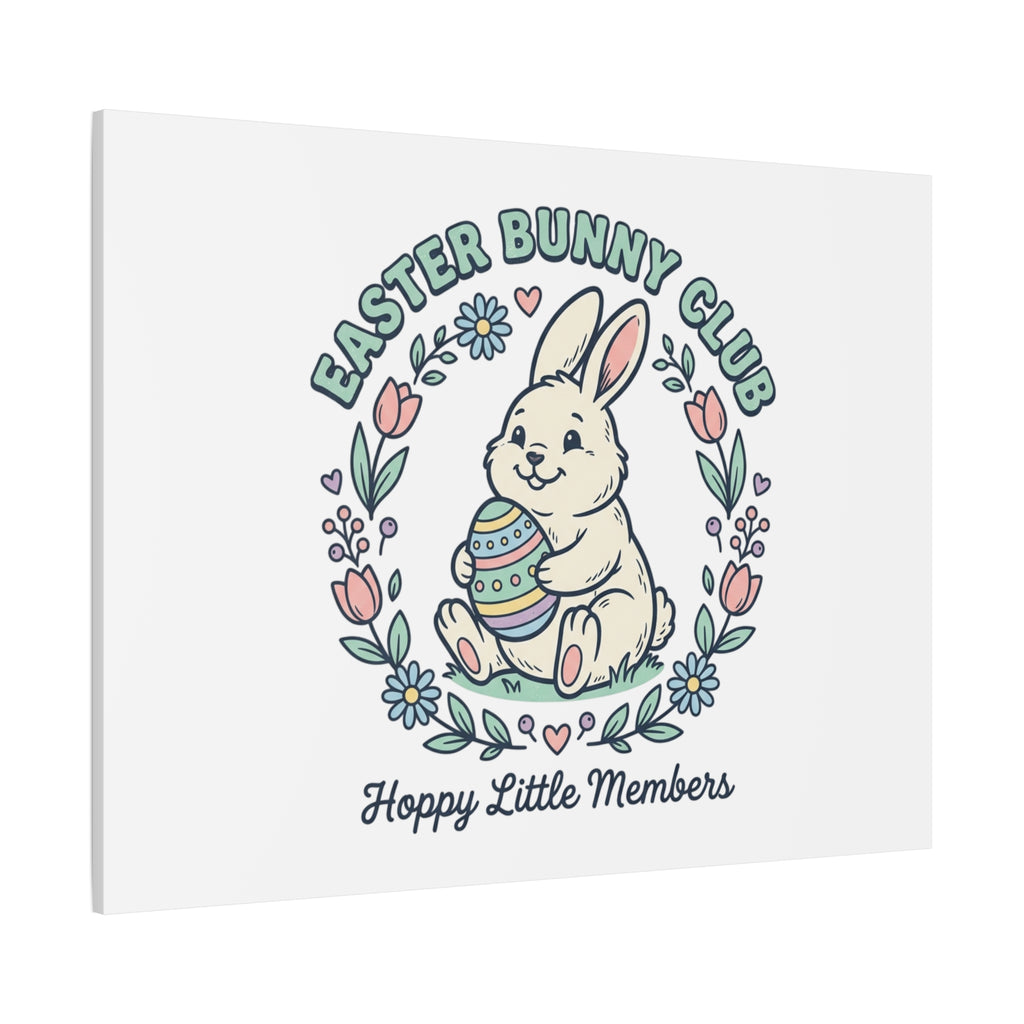 Easter Bunny Club Canvas | pastel spring, vintage Easter