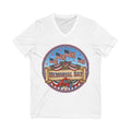 Memorial Day Flag Badge V-Neck Tee