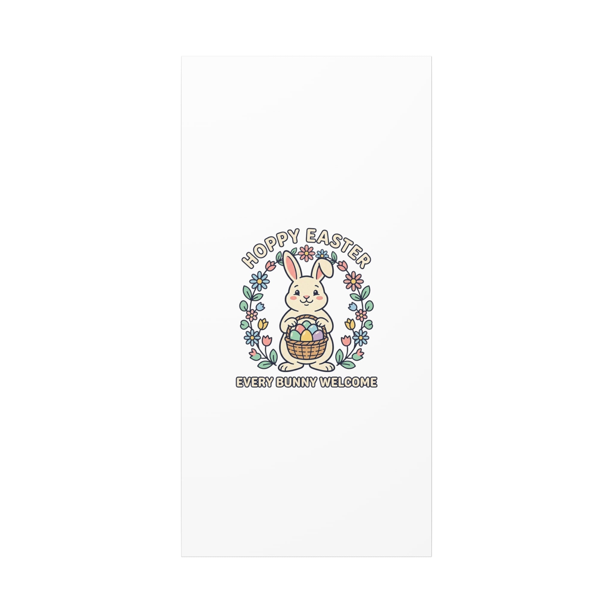 Hoppy Easter Bunny Canvas | pastel spring, cottagecore