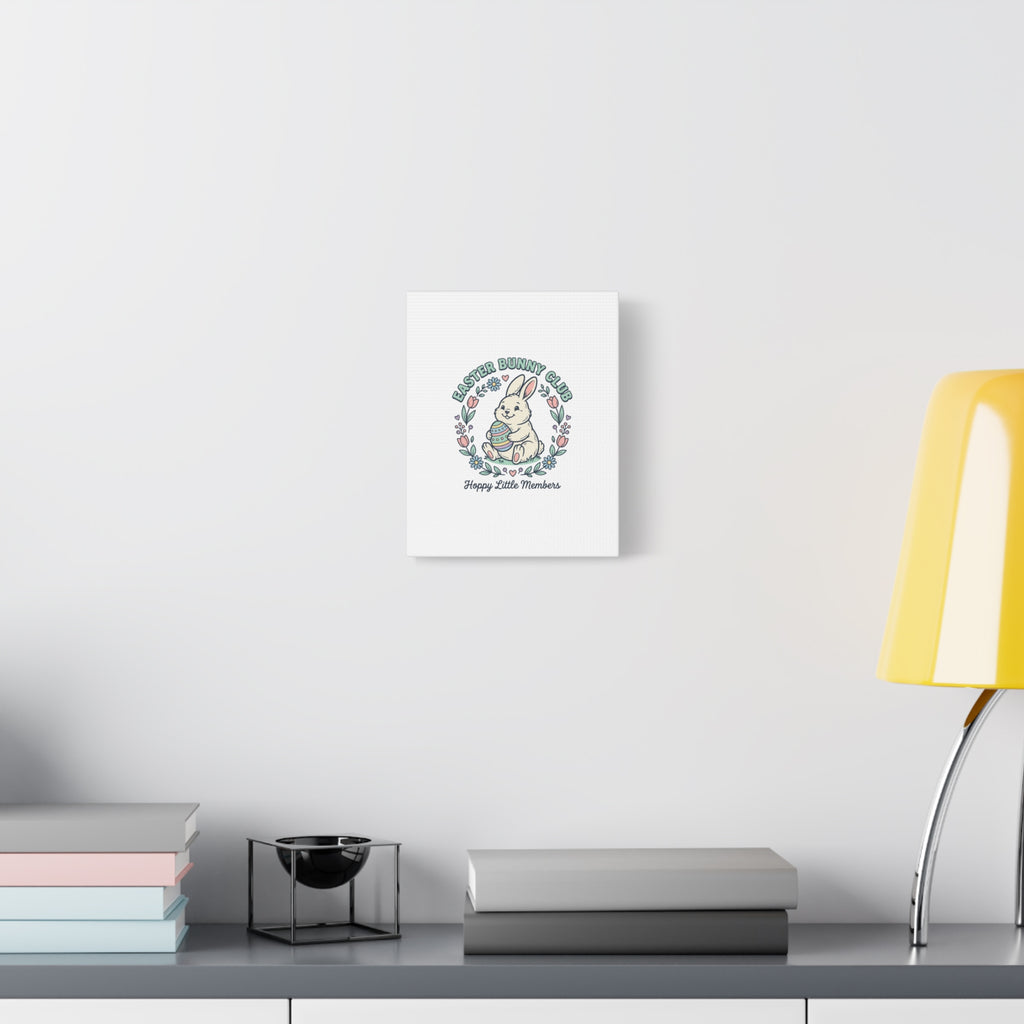 Easter Bunny Club Canvas | pastel spring, vintage Easter