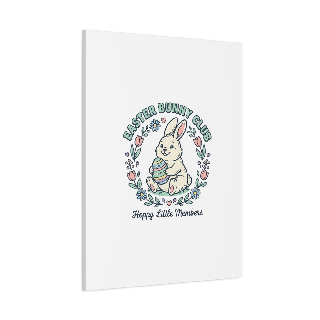 Easter Bunny Club Canvas | pastel spring, vintage Easter