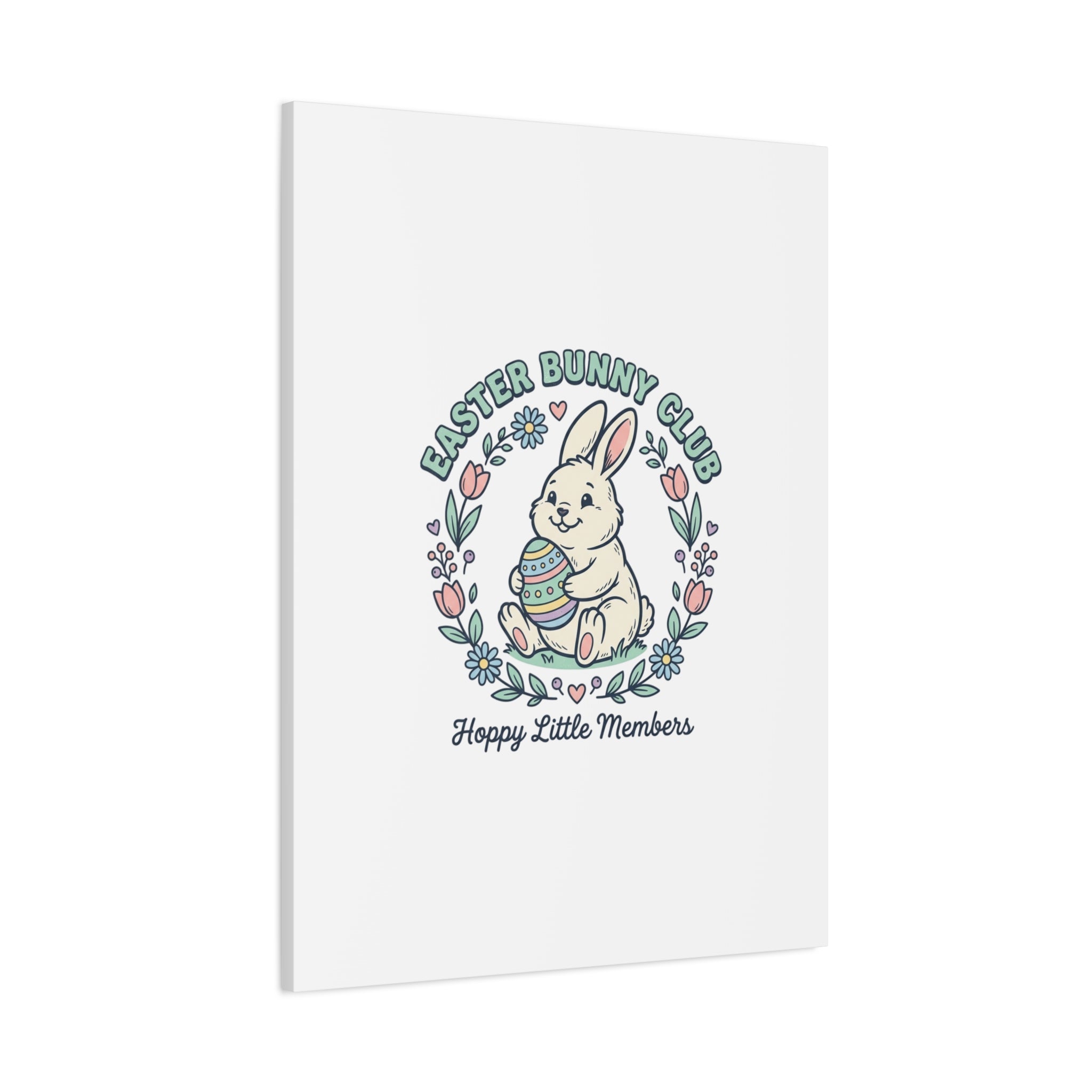 Easter Bunny Club Canvas | pastel spring, vintage Easter