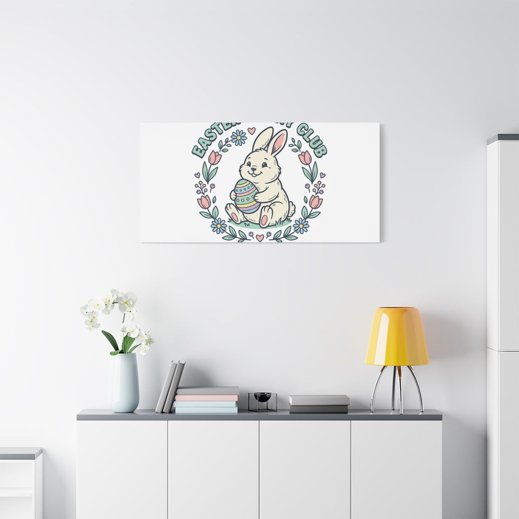 Easter Bunny Club Canvas | pastel spring, vintage Easter