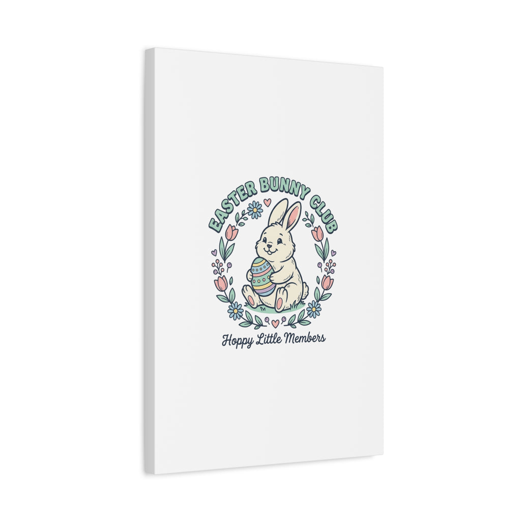 Easter Bunny Club Canvas | pastel spring, vintage Easter