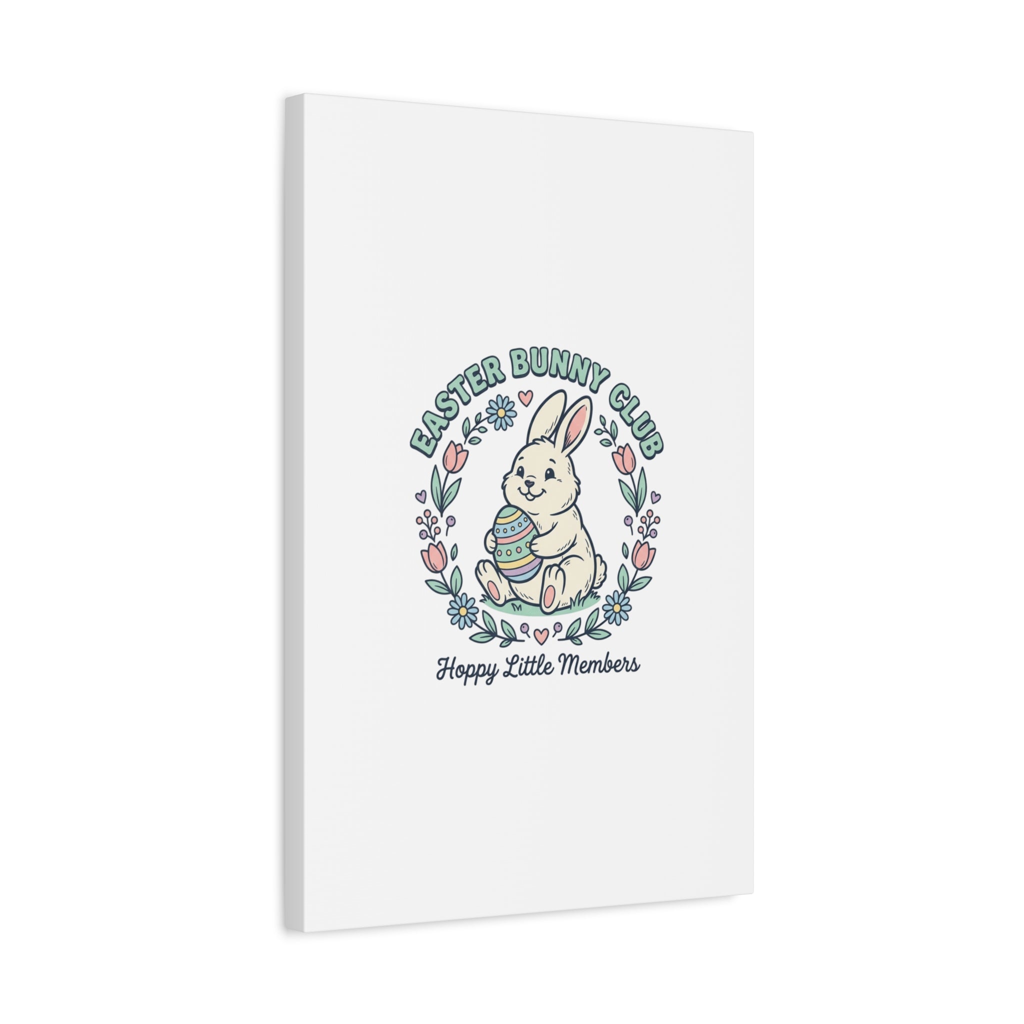 Easter Bunny Club Canvas | pastel spring, vintage Easter