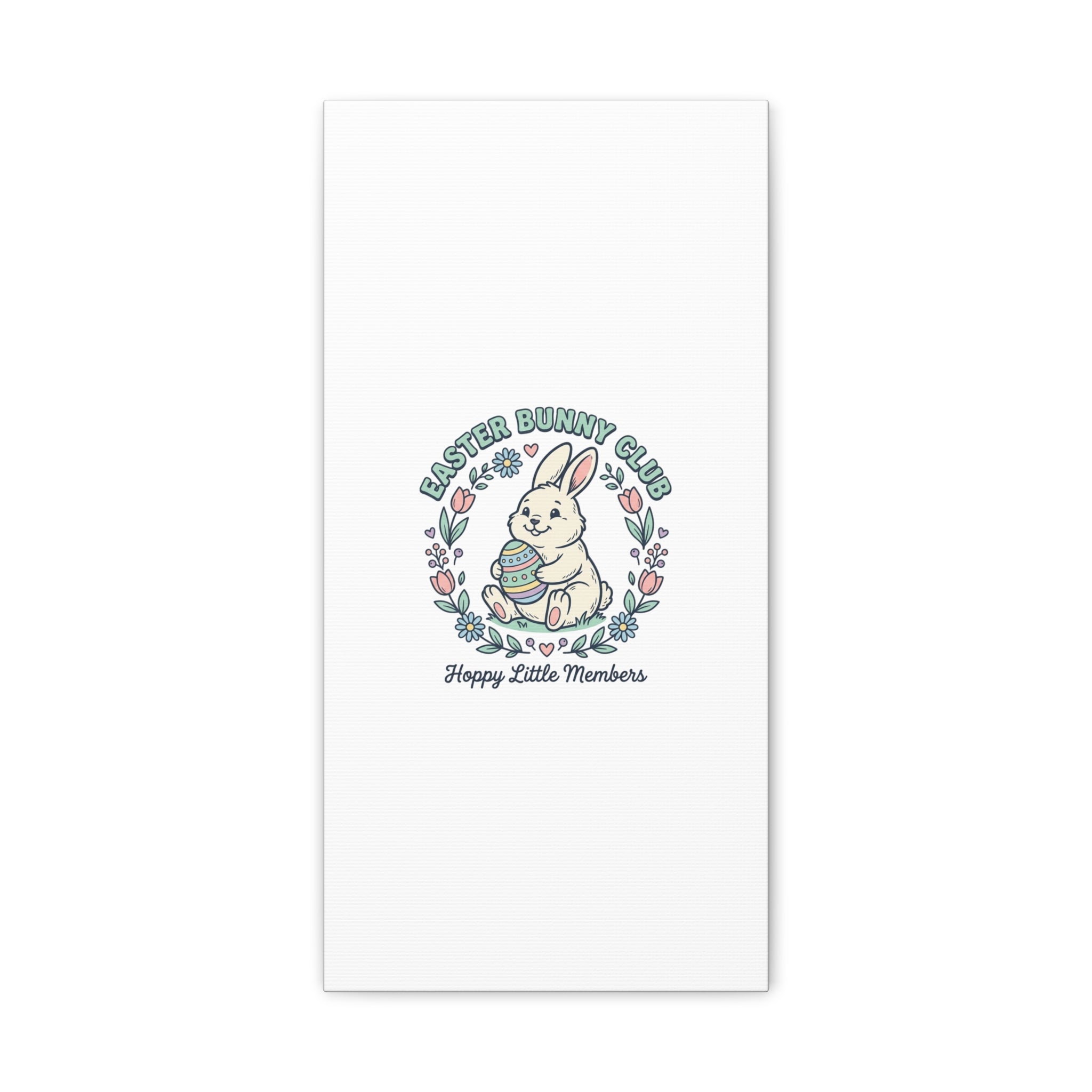 Easter Bunny Club Canvas | pastel spring, vintage Easter