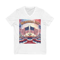 Memorial Day V-Neck T-Shirt - American Flag Patriotic Tee