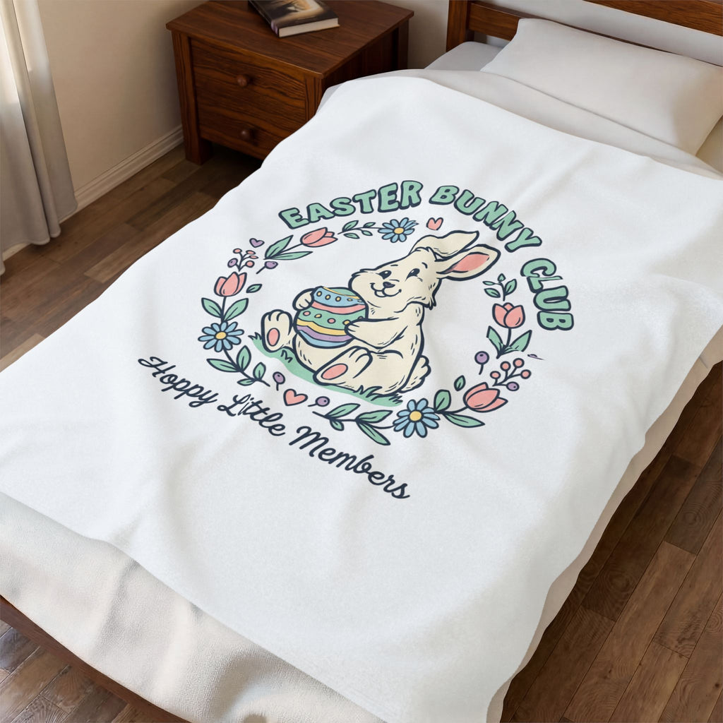Easter Bunny Club Blanket | pastel spring, vintage Easter