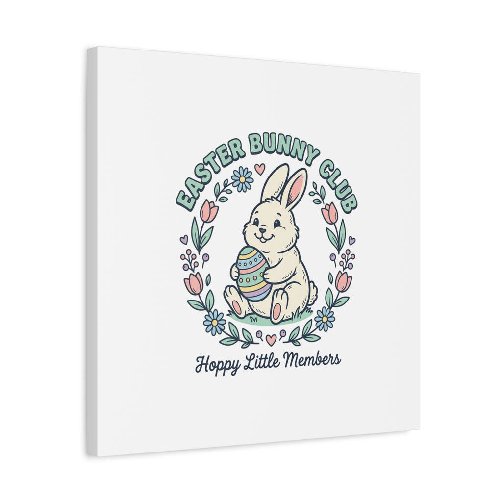 Easter Bunny Club Canvas | pastel spring, vintage Easter