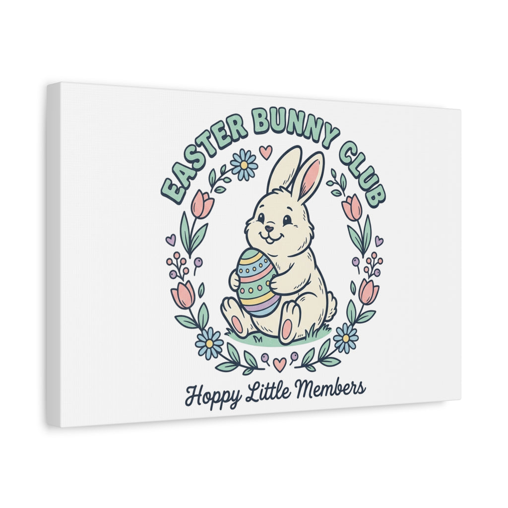 Easter Bunny Club Canvas | pastel spring, vintage Easter