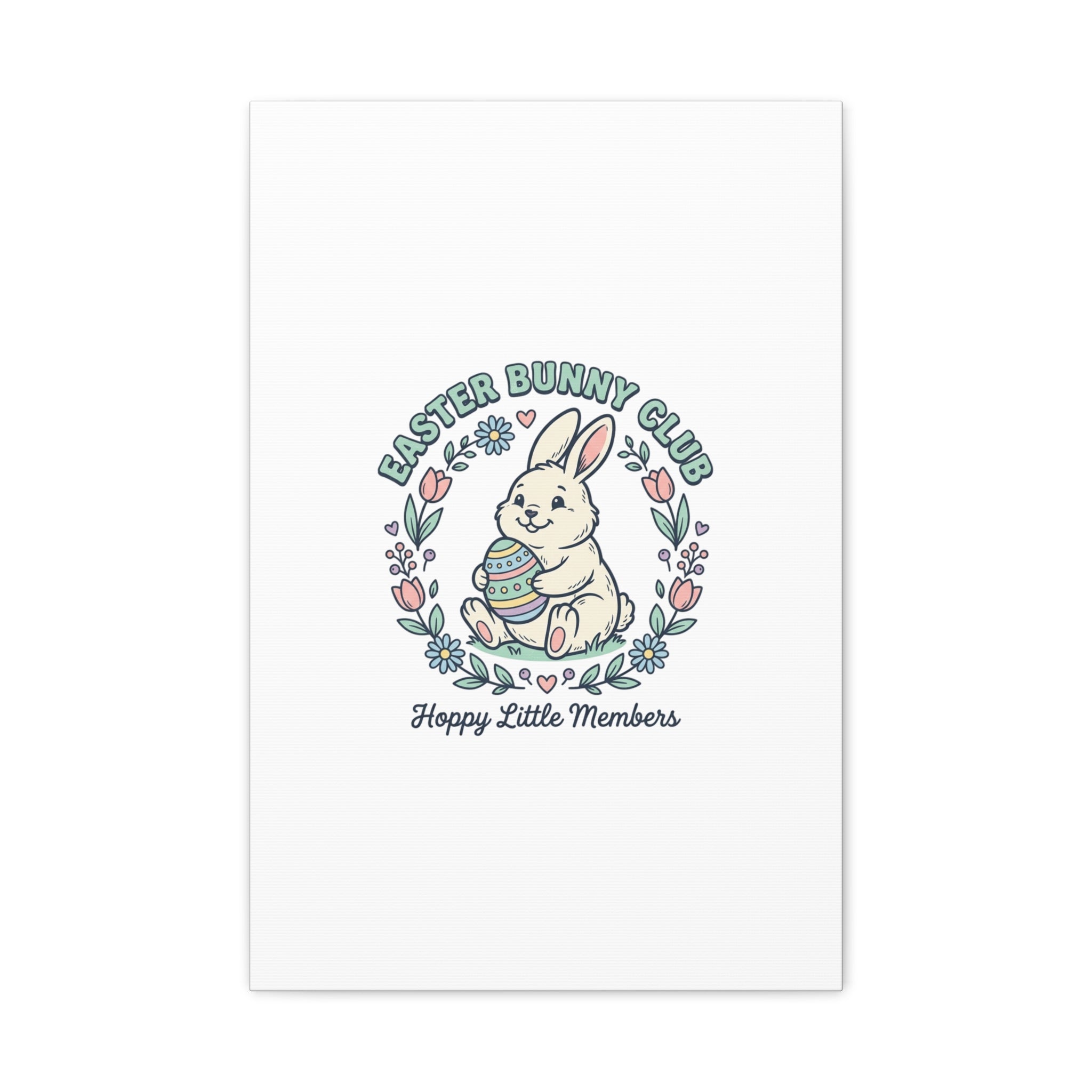 Easter Bunny Club Canvas | pastel spring, vintage Easter
